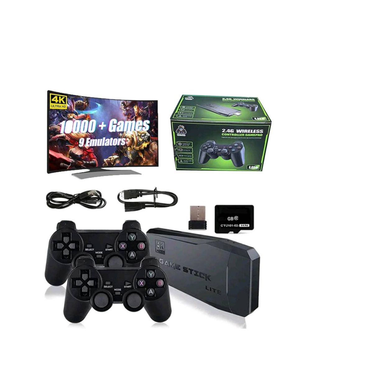 CONSOLA DE VIDEOJUEGOS INALAMBRICA 4K HDMI TV + DE 10000 JUEGOS INTEGRADOS