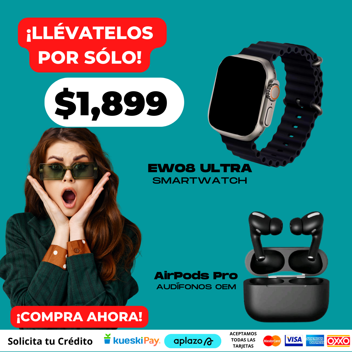 Promo ewo8 ULTRA Smartwatch Airpods oem Audífonos