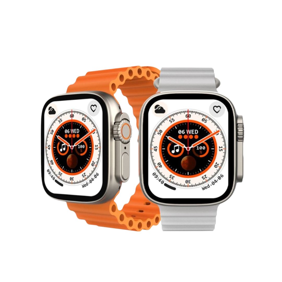 Smartwatch S8 Ultra 2 Piezas (Orange & Grey)