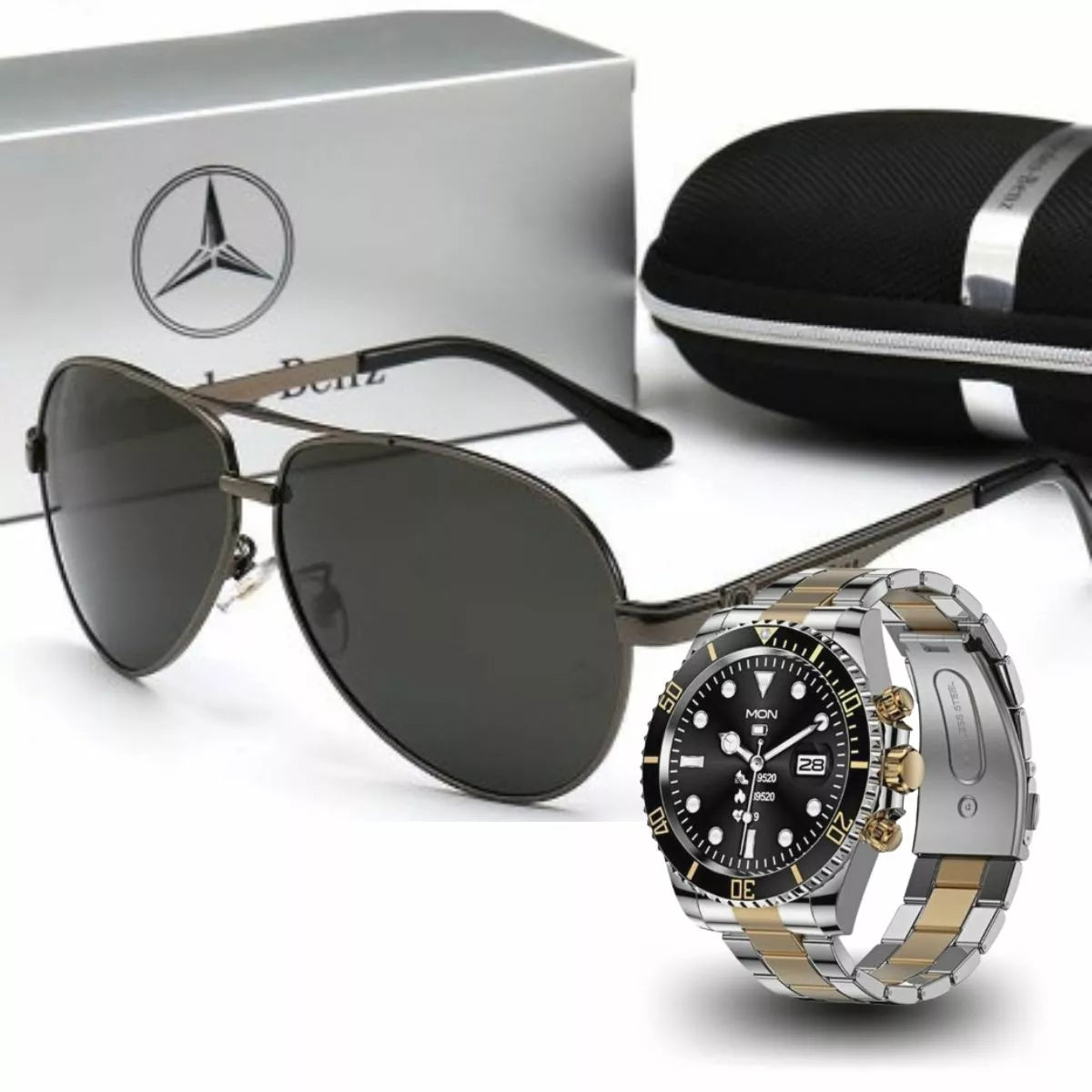 Promoción Smartwatch AW12 + Lentes Mercedes Benz